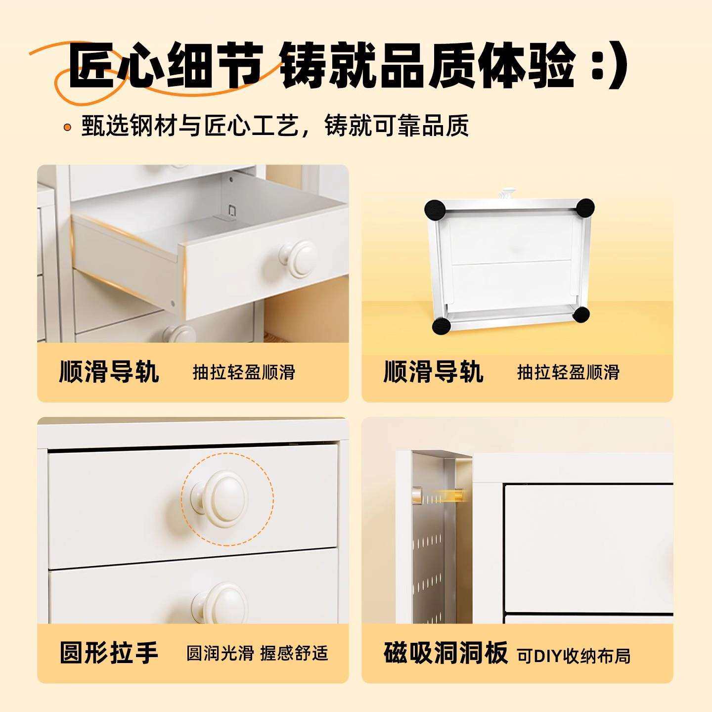 彩色桌面收纳盒抽屉式办公桌置物架入户玄关钥匙盒文件架书桌柜子