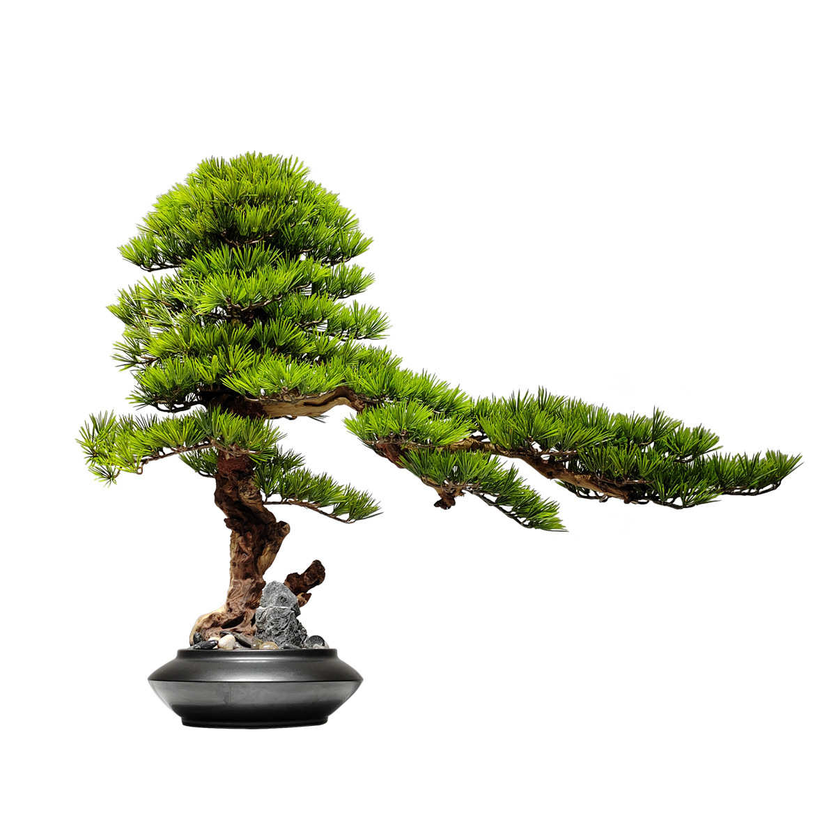 创意仿真迎客松盆景客厅玄关电视柜假花绿植盆栽植物办公室摆件