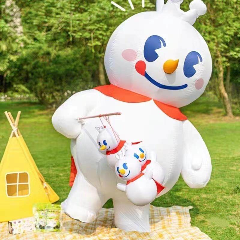 新充气雪雪冰城雪王充气拱门发光花雪王雪女孩开业行走娃娃定制