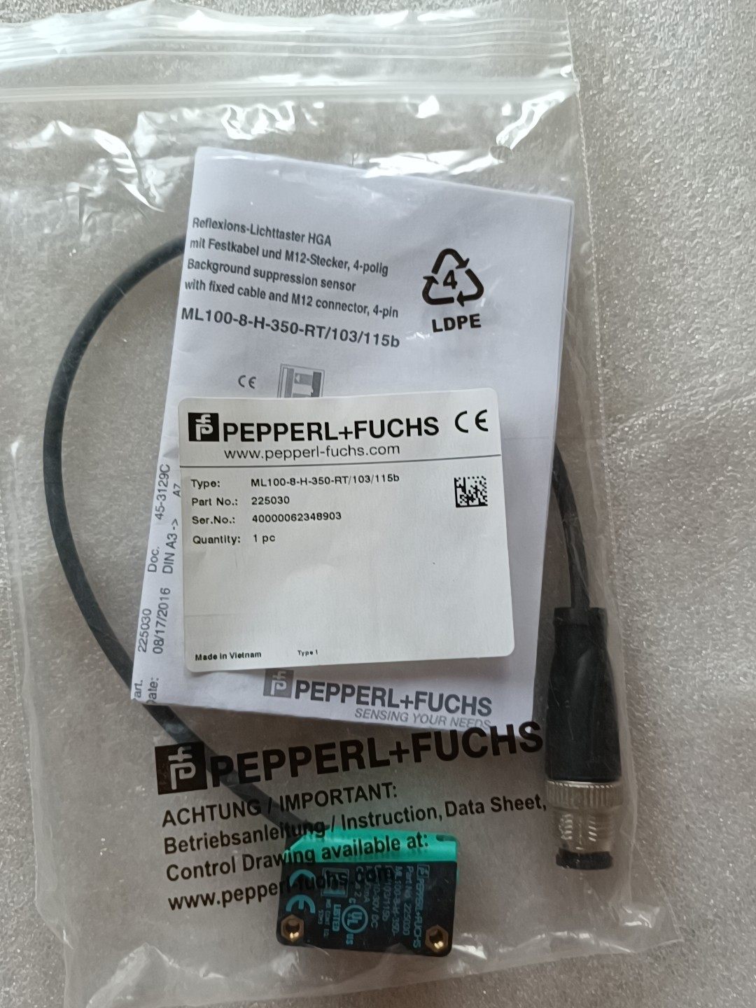 全新原装P+F倍加福ML100-8-H-350-RT/103