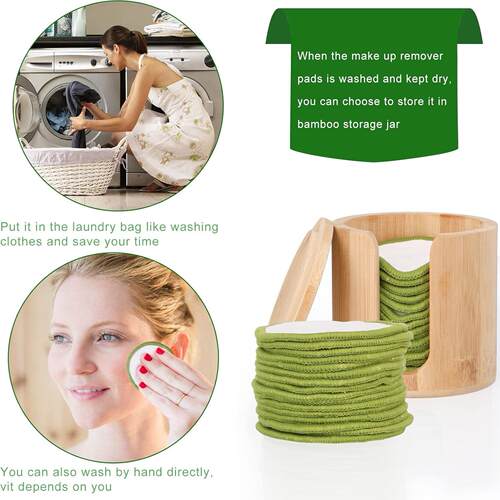 Reusable Makeup Remover Pads Face Facial Cleansing Wipes