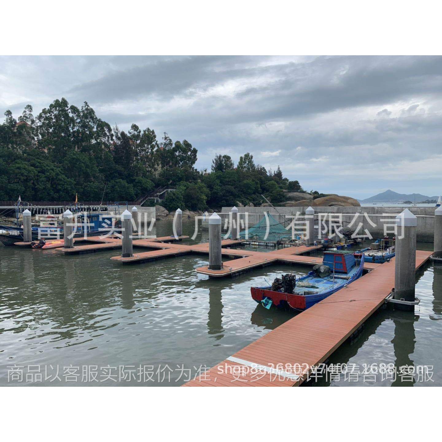 游艇码头景观浮桥 摩托艇浮箱码头 打桩、清淤一体化工程安装设计