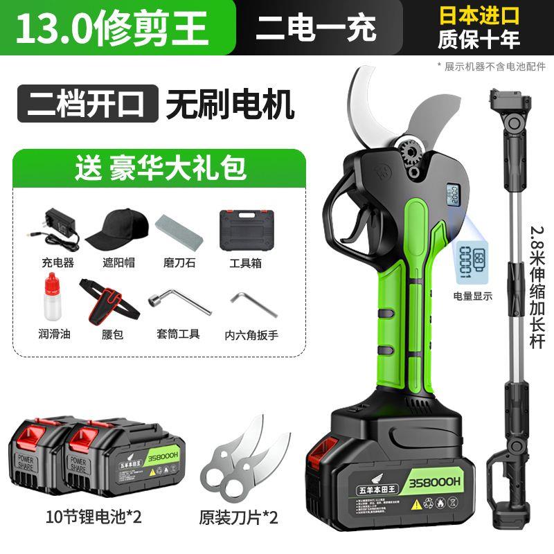 进口新款电动修枝剪无线锂电池充电式剪刀果树剪树枝粗枝园林剪刀