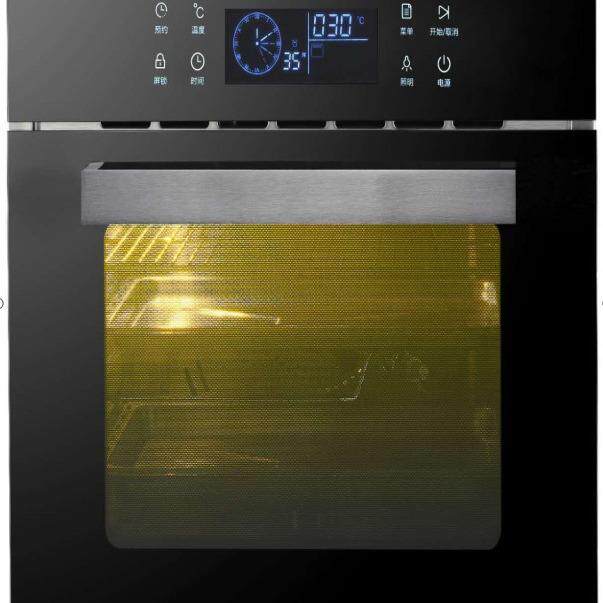 嵌入式60L电烤箱智能家用304不锈内胆钢旋转烧烤解冻内置烤炉外销