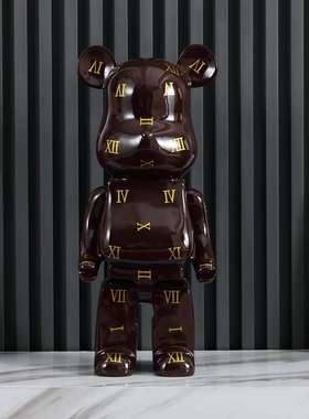 网红熊新款树脂落地公仔家居客厅玄关电视柜品店铺装饰摆件大号