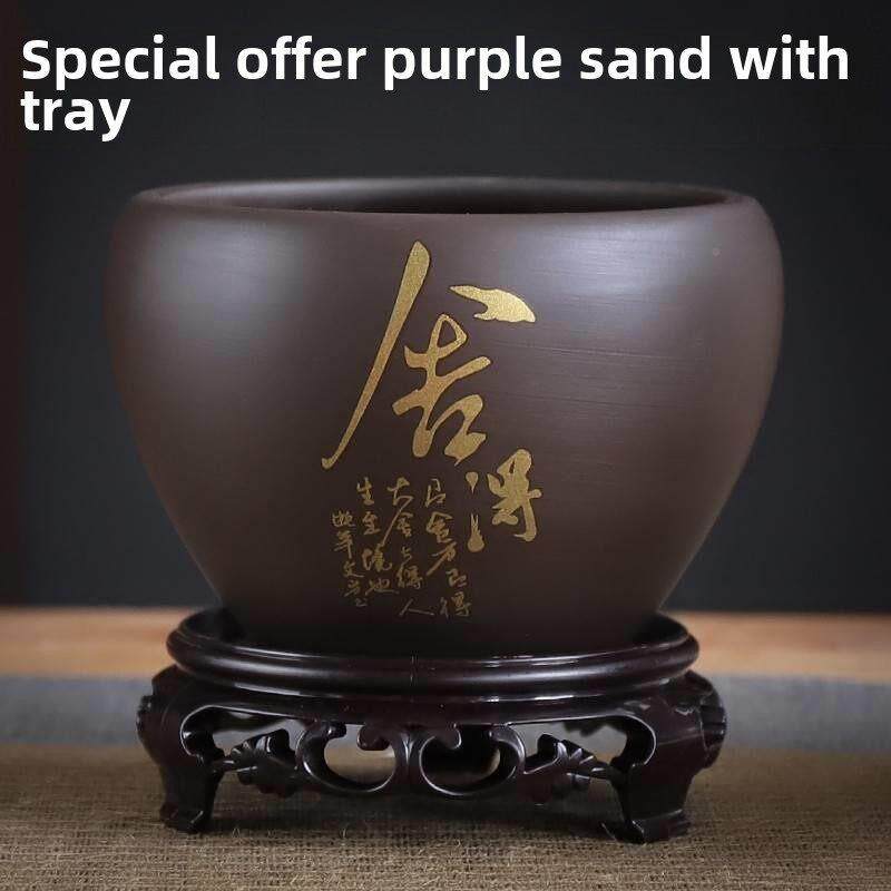 兰花专用花盆紫砂陶瓷粗陶蝴蝶兰君子兰盆景大号托盘创意多肉盆