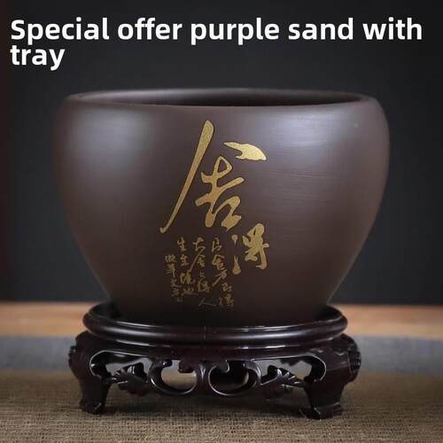 兰花专用花盆紫砂陶瓷粗陶蝴蝶兰君子兰盆景大号托盘创意多肉盆
