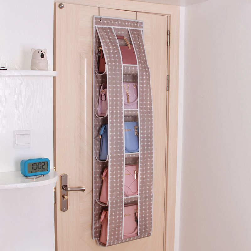 门后包包墙面挂袋悬挂式布艺防尘家庭收纳墙挂式多层收纳袋单面袋