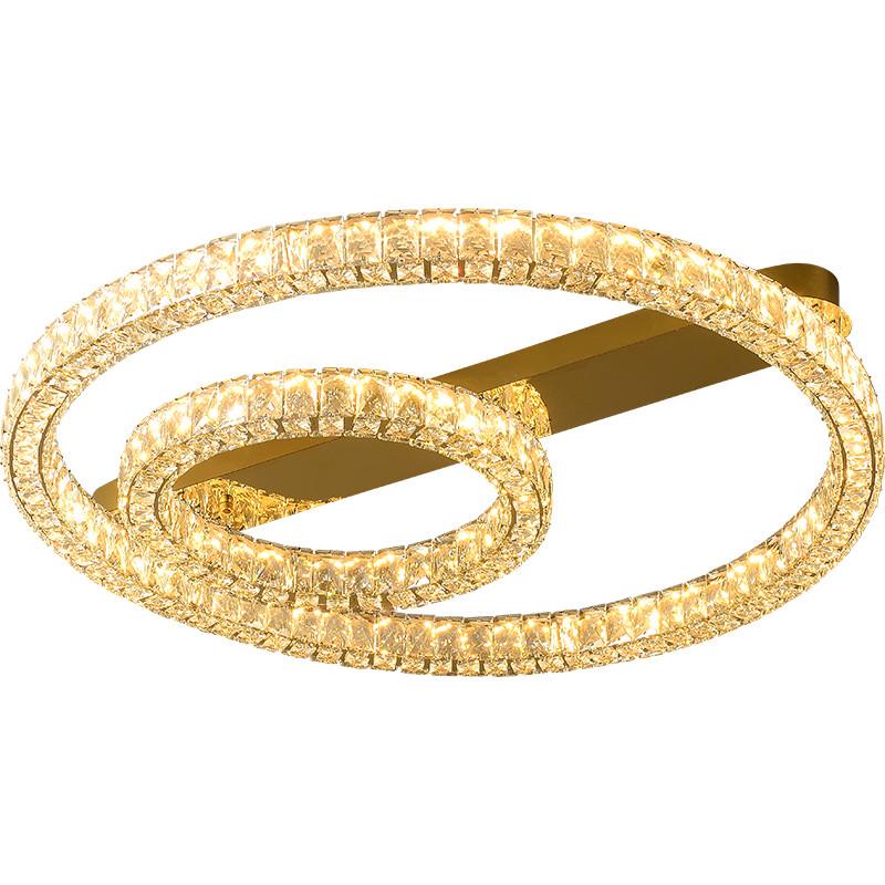 卧室灯led吸顶灯现代简约北欧轻奢水晶灯新款主卧餐厅灯具客厅灯