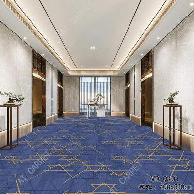 KTV地毯大面積涤纶印花蓝色台球厅球房球桌宴会厅商用地毯迎宾