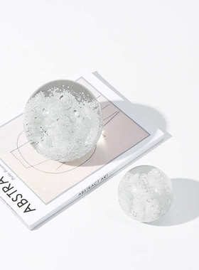 办公摆件透明桌面简软小客厅玻璃家居装饰品气泡极球新款珊瑚批发