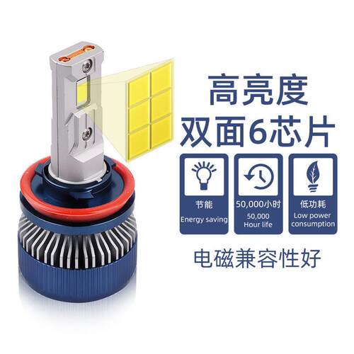 双改铜管车H1H4H7大灯汽H灯泡H大功率超亮VWV装K车灯