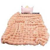 獭兔毛绒加厚超厚毛毯子冬季 盖毯盖被办公室午睡沙发高级感床上用