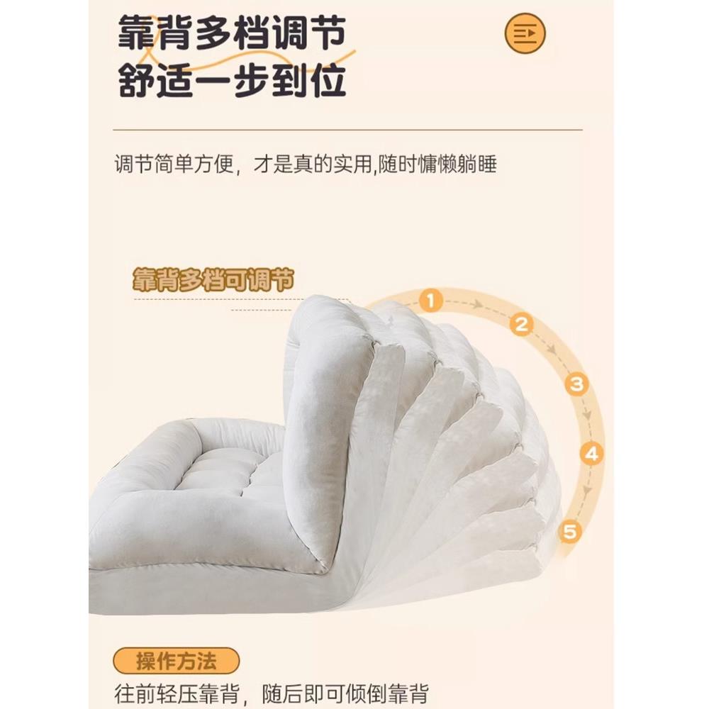 024小户型客厅巨型狗窝休闲沙发床折叠两用2睡双人榻榻米人类