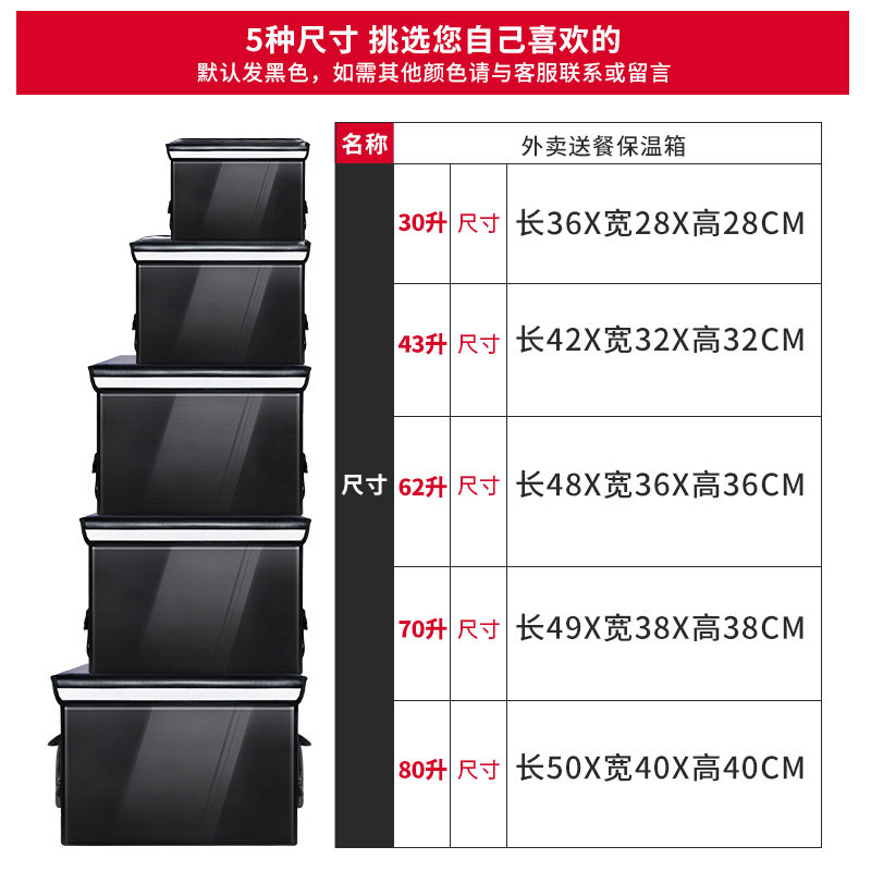 新款外卖箱送餐箱保温箱商用摆摊大小号配送箱冷藏箱骑手装备代卖