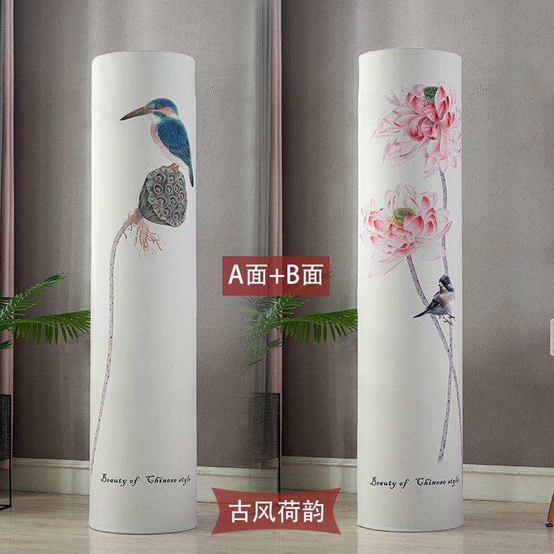 新款直销空调防尘罩立式圆柱形柜机圆形开机不取加厚弹力双侧拉链