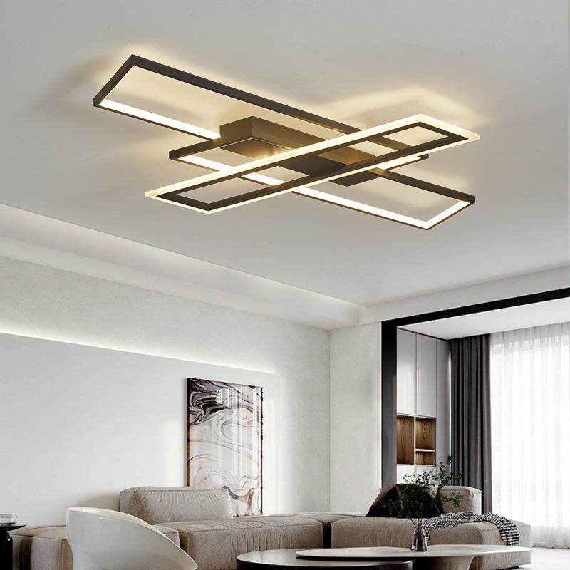跨境现代客厅灯简约卧室灯北欧led大厅灯吸顶灯具智能语音灯超亮