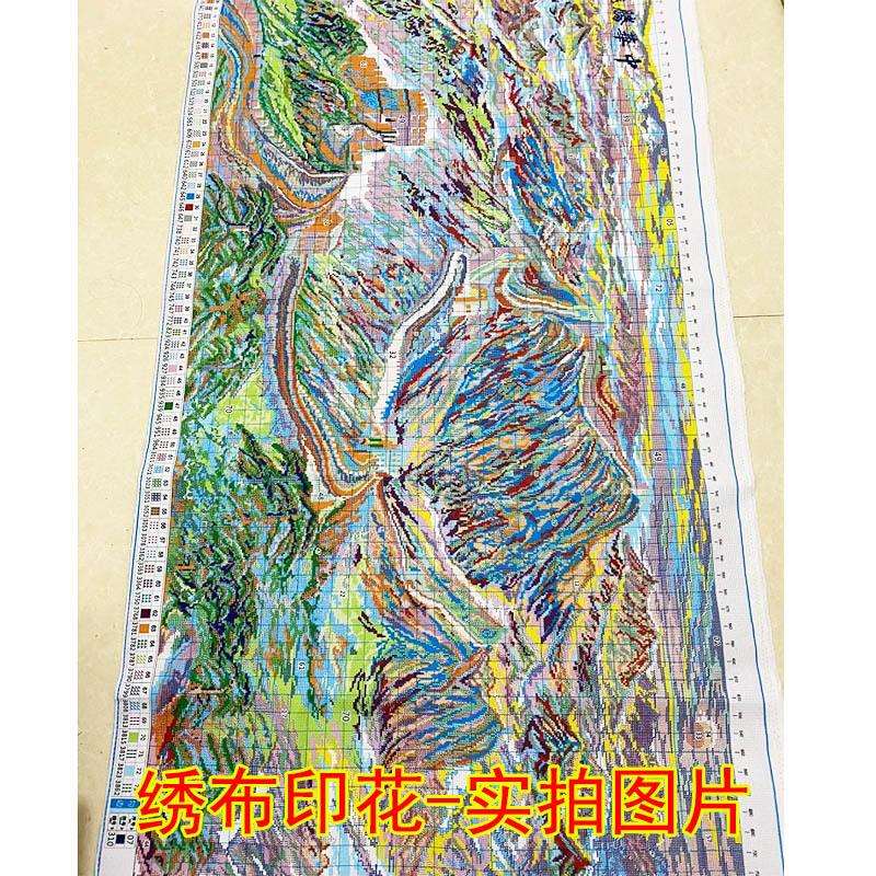 工厂直销中华腾飞长城十字绣新款印花十字绣风景万里长城