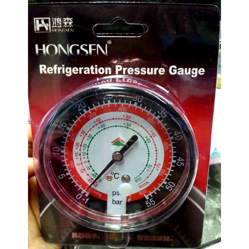 R410a空调压力表头 R32空调制冷剂冷媒加氟表头 鸿森HS-468单表头