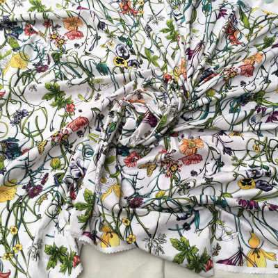 数码活性直喷印花加工 透气丝光棉面料针织面料棉绸斜纹印花布