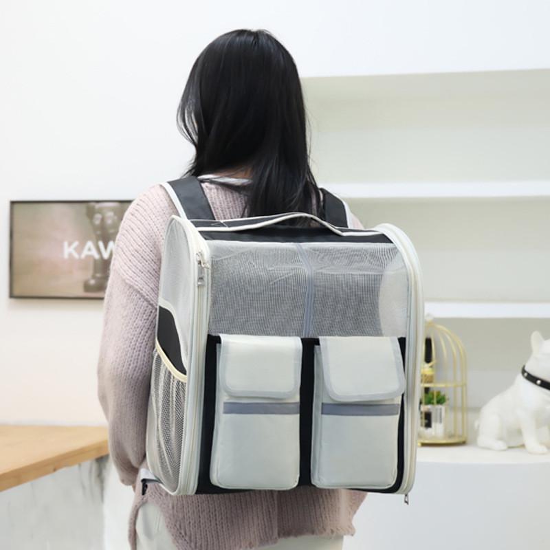 宠物双肩拉杆箱代发 猫咪户外旅行箱 多用狗狗多功能行李箱批发