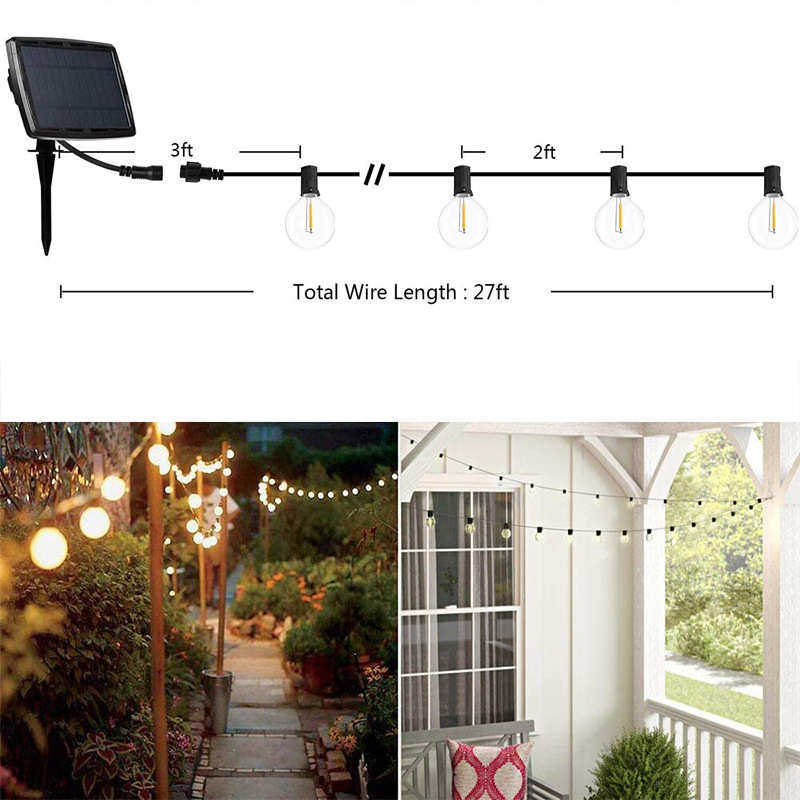 太阳能灯串庭院圣诞节日装饰S14球泡LED灯串美欧英规G40灯串,节庆用品/礼品,装饰灯,淘宝优惠券,粉丝福利购,淘宝优惠卷