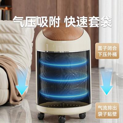 客厅垃圾桶高级感轻奢所大容家YM.7287-用厨室房厕卫生间卧量带盖