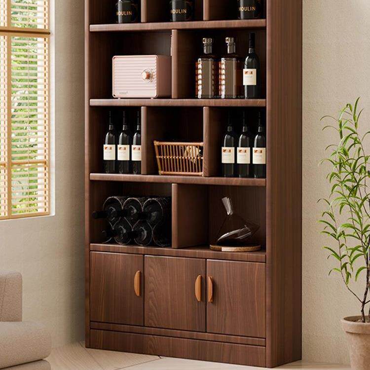 实木酒柜家用客厅置物架展示柜商用简约小型玄关柜靠墙隔断柜酒架