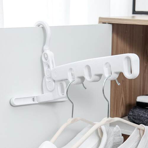 NSH旅行出差便携挂衣架可折叠窗台宿舍酒店晾晒架5孔防风衣服挂钩