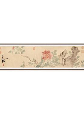 新中式书房背景挂画餐厅艺术装饰画民宿茶室禅意宋美学艺术壁画