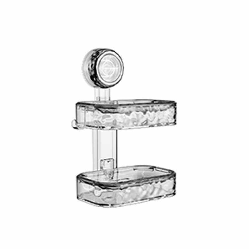 吸盘肥皂盒香皂盒壁挂式置物架免打孔墙上家用浴室双层卫生间沥水