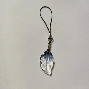 森林风格玻璃叶手机挂件墨水叶手机炼USB闪存驱动器袋挂绳手机绳