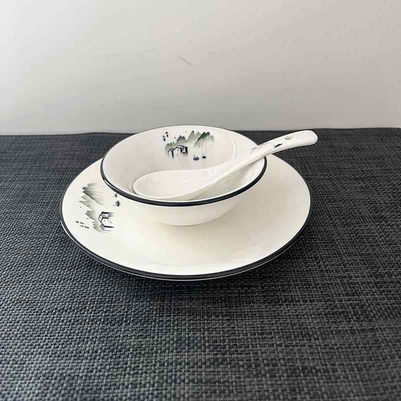 四件套酒店用品摆台餐具盘碗碟勺筷套装高档餐厅饭店酒楼三四件套,餐饮具,盘,淘宝优惠券,粉丝福利购,淘宝优惠卷