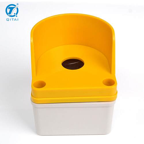 TJ-AG-0808-Q1接线盒开关按钮防水接线急停开关黄色指示灯塑料盒