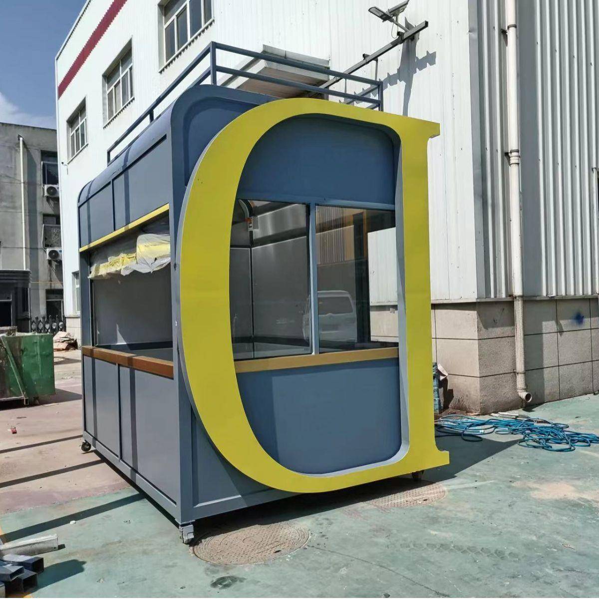售楼处招商夜市摆摊小吃车街道多功能美食移动商铺仿古艺术售货亭