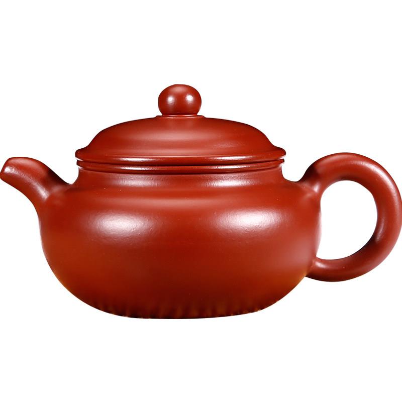 宜兴紫砂壶纯全手工茶壶茶具套装中式高工原矿大红袍彷古壶200cc