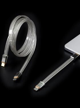 ddHiFi TC19C 双USB-CC纯 HFI双屏蔽解码银音频信号升IDDHIFI级线