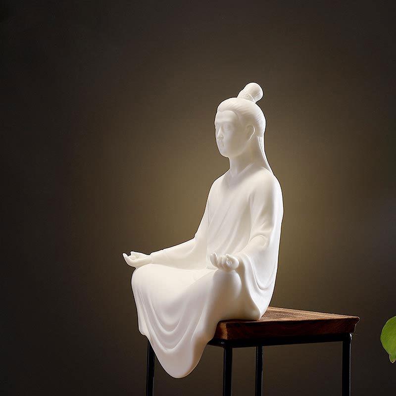 意张69三丰陶瓷摆件人物办公创桌茶桌家居软装工艺饰摆品件