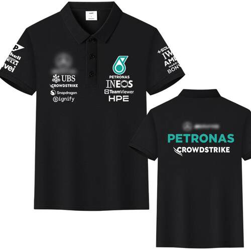 f1赛车服安东内利乔治拉塞尔梅奔车队赛车服冰丝POLO衫短袖t恤