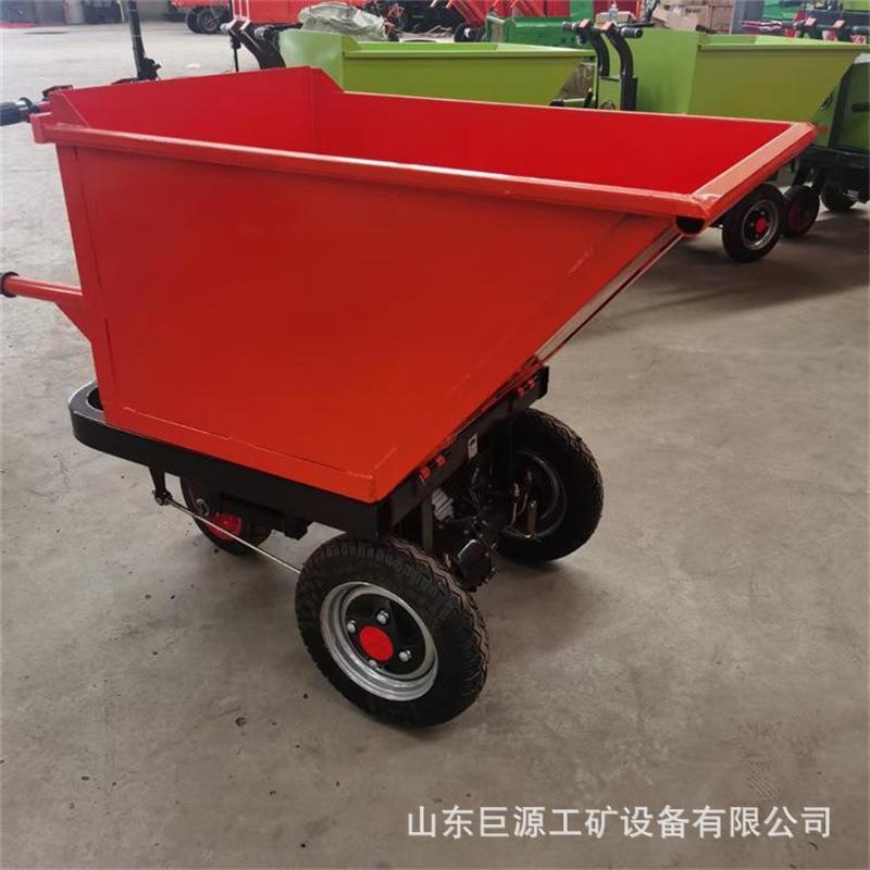工程水泥手推车厂家直供手推上料车操作简单工程电动三轮翻斗车