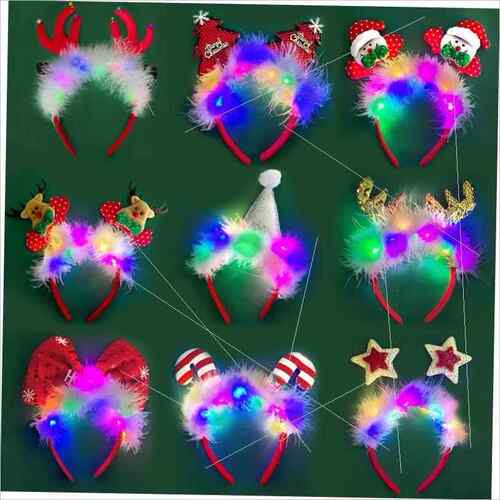 Christmas headband Glow children adult party decoration
