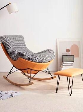 摇摇椅科家OMX技布网红椅北欧阳台休闲椅睡用龙厅虾椅客午懒人沙