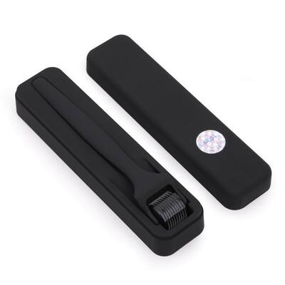 现货540微针滚轮磨砂哑光橡胶油手柄黑色滚轮脸部滚针家用导入仪