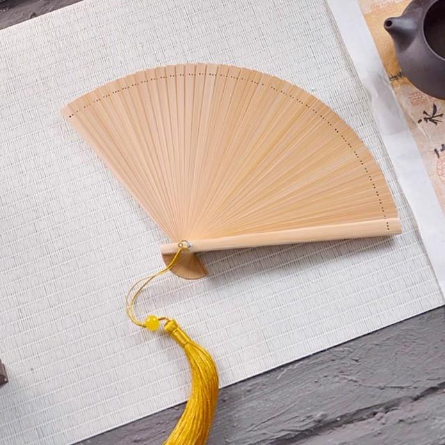 5JN全竹扇子古风5寸中国风女士折扇子夏季黑色小跳舞扇古典便携折