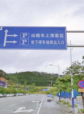 反光标志牌八角杆F型单悬臂标志杆道路指示牌设施交通标志立杆