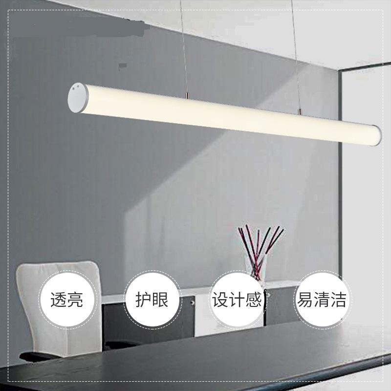 LED长条吊线灯铝材圆管创意线条灯适用办公室照明可客制化长条灯