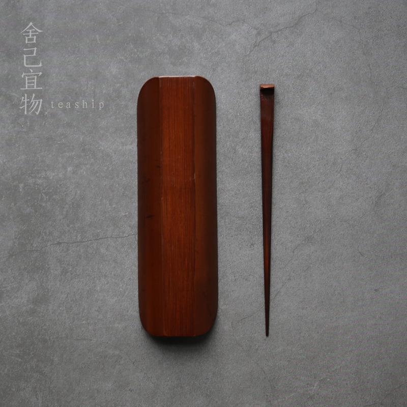 天然老竹茶拨茶则竹制两件套普洱茶叶罐茶扒取茶醒茶功夫茶具配件