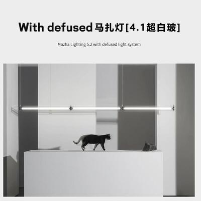 极简餐厅吊灯作几室何台吊灯HFW设岛计师吧台玻璃长马条扎灯