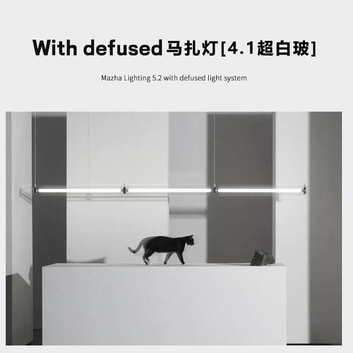 跨境 极简餐厅吊灯作室几何岛台吊灯设计师吧台玻璃长条马扎灯