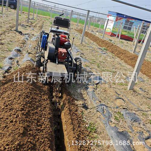 农田埋管开槽机 深浅可调柴油开沟机麦田埋电缆开沟机